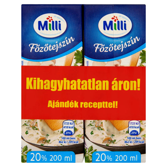 Milli Perfecto UHT főzőtejszín 20%
